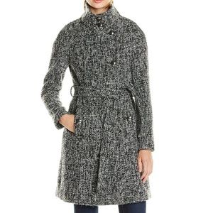 SOLD Tahari Sophisticated Wool Blend Tweed Coat